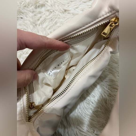 Melie Bianco Alexandra Cream Vegan Top Handle Bag - Picture 3 of 6